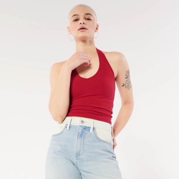 💥 2 for $18 💥Hollister Super Soft Halter Top Red XS